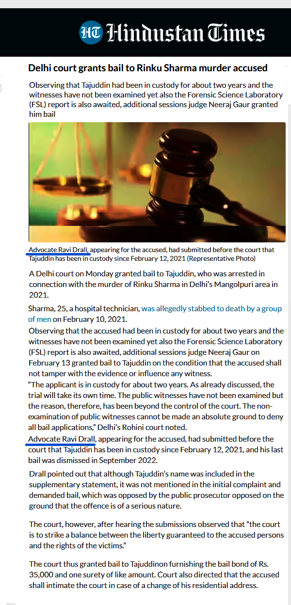 Rinku Sharma Murder case